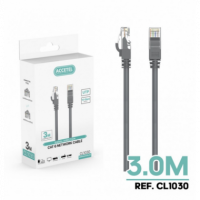Cable ACCETEL Internet Lan CAT6 3M Gris CL1030