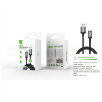 Cable de Datos WOOX USB a Micro USB 18W 3M Negro MX0017