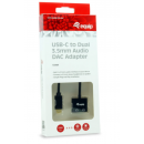 Cable de Audio EQUIP Usb-c a Doble Jack de 3.5MM Hembra con Adaptador Dac (133469)