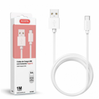 Cable de Carga ACCETEL USB con Conector Type-c 3A 1M (CU1507)