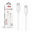 Cable de Carga Rápida Accetel USB-C a USB-C 60W 1M Blanco CU2107
