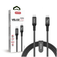 Cable ACCETEL Velozlink Usb-c a Usb-c Pd 3.1 240W 8K 40GBPS 1.2M (CU2146)