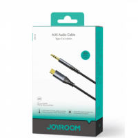 Cable JOYROOM Adaptador de Audio Tipo C a 3.5MM, 1.2M, Negro (SY-A07)