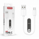 Cable de Datos y Carga Accetel 3.0A USB-A a USB-C Blanco (0.30M) CU307