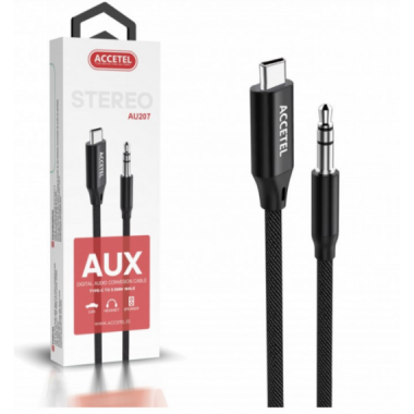 Adaptador de Audio Accetel USB-C a Jack 3.5mm AU207