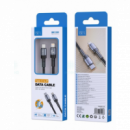 Cable Iser Trenzado Carga Rápida Type-C a Lightning 30W 1M Negro SK1102