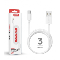 Cable de Datos ACCETEL Usb-c 2.1A Blanco (3M) CU3607