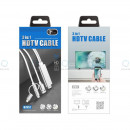Cable MHL 3 en 1 LT Plus con Conectores Micro USB, Tipo C y Lightning para TV