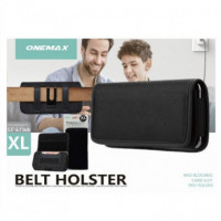 Funda Cinturón Onemax Horizontal Universal para Móvil Tamaño XL (5.5"-6.1") Negro