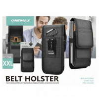 Funda Cinturón Onemax Vertical Universal para Móvil Tamaño XLL (6.1"-7.0") Negro