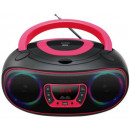 Reproductor Boombox DENVER TCL-212BT con Bluetooth, Cd, Radio Fm y Usb, Rosa