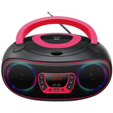 Reproductor Boombox DENVER TCL-212BT con Bluetooth, Cd, Radio Fm y Usb, Rosa