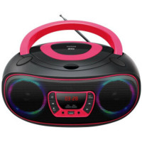 Reproductor DENVER Boombox Fm con Bluetooth, Cd, Radio, Jack y USB TLC-212BT Rosa