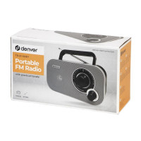 Radio Portátil Fm DENVER TR51, con Pila y Corriente, Gris