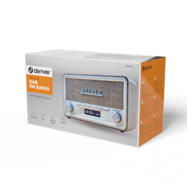 Radio Digital Dab+/fm DENVER DAB-18LW con BLUETOOTH y Sonido 2X20W