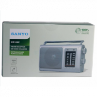 Radio Portátil Analógica Sanyo AM/FM con Entrada para Auriculares KS106P