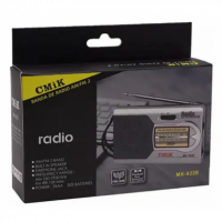 Radio Portátil CMIK de Bolsillo Am/fm/aux MK-822E Gris (funciona con 2 Pilas Aa)