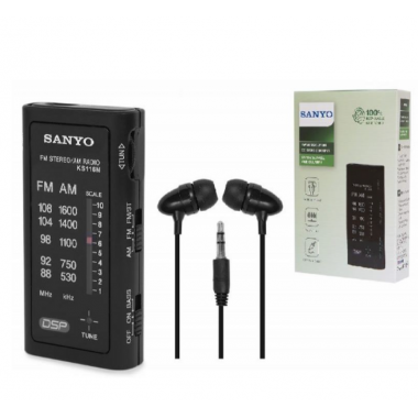 Radio Receptor Port&aacute;til SANYO Fm/am KS116N con Auriculares