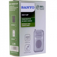 Radio SANYO Analógica de Bolsillo Am/fm con Altavoz, Plata (KS112P)