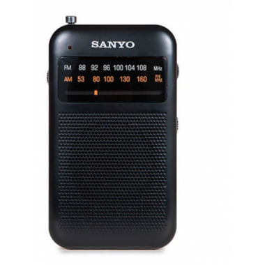 Radio Port&aacute;til SANYO Fm/am con Auriculares - Negro KS113N