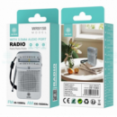 Radio Portátil Fm/am IKREA WR9158 con Antena Larga y Puerto de Audio 3.5MM Blanco