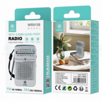 Radio Fm/am IKREA 88-108 Mhz / 530-1600 Khz con Antena Larga, Correa y Audio 3.5MM Blanco (WR9158)