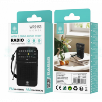 Radio Fm IKREA 88-108MHZ Am 530-1600KHZ con Antena Larga y Correa Negra (WR9158)