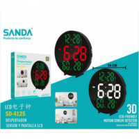 Reloj Despertador Digital de Pared SANDA con Sensor, Pantalla 10 Pulgadas y Temperatura (SD-4125)