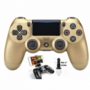 Mando Inalámbrico Compatible PS4 Dorado y Negro