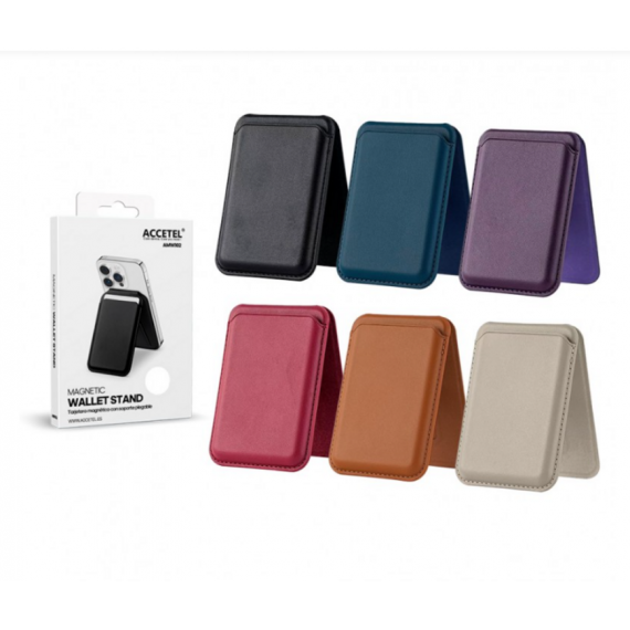 Tarjetero ACCETEL Magsafe con Soporte Plegable (AMW102)
