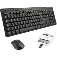 Teclado con Ratón NGS Epsilon Kit Wireless con Adaptador Otg