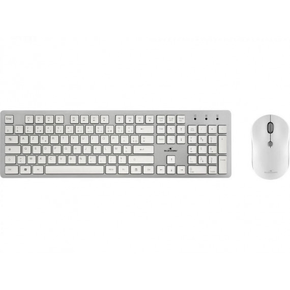 Teclado y Ratón Inalámbrico Bluestork PACK-EASY-II-N-SP Blanco