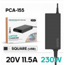 Cargador Portátil ACCETEL para Lenovo 20V 11.5A USB Punta Cuadrada 230W