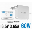 Cargador Portátil Accetel para MacBook 60W 16.5V 3.65A MagSafe 1 (L-Style) PCA118