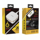 Cargador LDNIO A6704 con 6 Puertos USB y Carga Rápida 35W