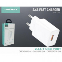 Cargador Onemax USB 2.4A Ultra Rápida AF03
