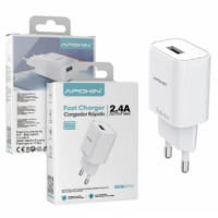 Cargador de Pared Apokin USB 2.4A Carga Rápida (Modelo PC61324)