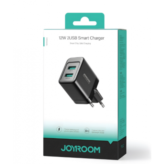 Cargador de Pared JOYROOM 12W 2USB R-TCN01EU Negro