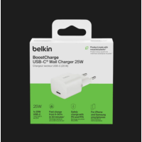 Cargador de Pared BELKIN Usb-c Power Delivery 3.1 25W Blanco (WCA012KQWH)