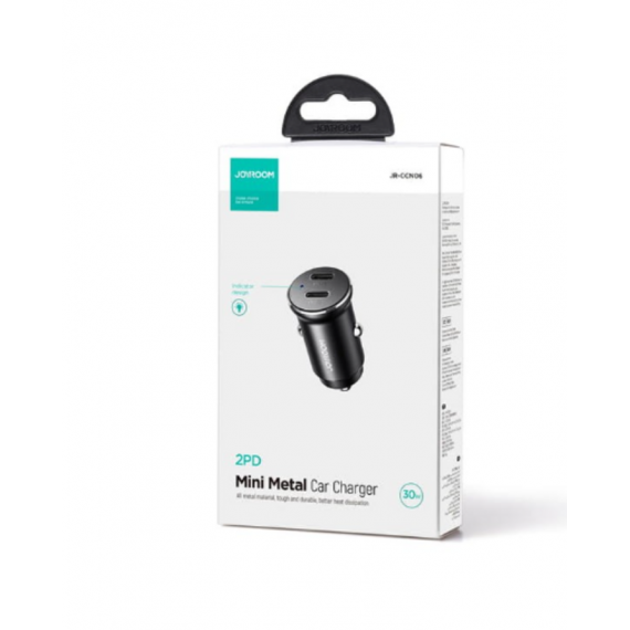 Cargador de Coche JOYROOM 2PD 30W Doble Usb-c Mini Metal JR-CCN06