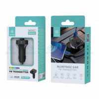 Cargador IKREA Pd con Puertos Usb-c/usb-a X2, Transmisor Fm BLUETOOTH para Coche 25W WA0263 Negro