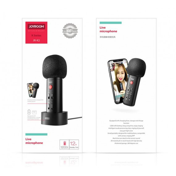 Micrófono Karaoke Inalámbrico JOYROOM JR-K2 para Móvil