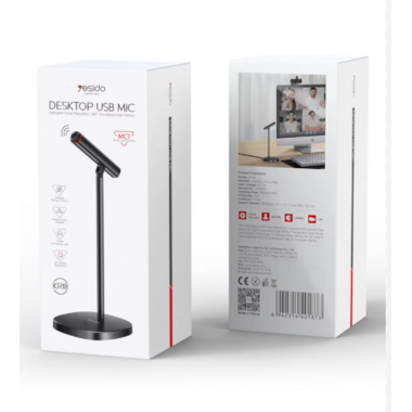 Micr&oacute;fono de Escritorio Yesido KR18 Omnidireccional con Cancelaci&oacute;n de Ruido