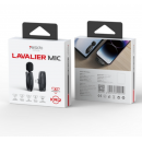 Micrófono Lavalier Inalámbrico YESIDO KR12 de Baja Latencia con Receptor Lightning (8 Pines) Negro