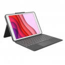 Funda con Teclado Logitech Combo Touch Retroiluminado con Trackpad para iPad (10.ª Generación), Gris Oxford