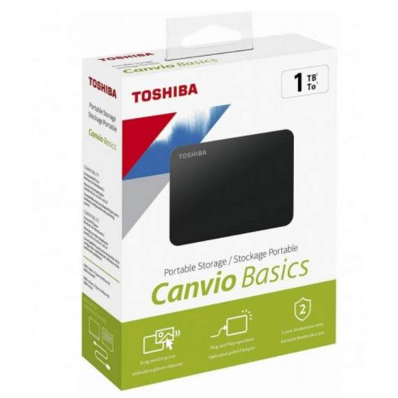 Disco Duro Externo Toshiba Canvio Basics 1TB USB 3.2 (2.5")