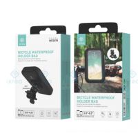 Soporte de Móvil Ikrea para Bicicleta ABS+Cuero 3.5"-6.5" con Rotación 360° Negro WE5078