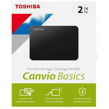 Disco Duro Externo Toshiba Canvio Basics 1TB USB 3.2 (2.5")