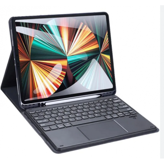 Funda con Teclado Bluetooth Touchpad y Soporte Lápiz para iPad 9.7" (2017/2018/Air/Air 2/Pro 9.7")