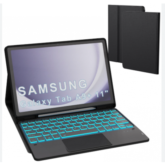 Funda con Teclado y Touchpad Compatible para Samsung Galaxy Tab A9 Plus 11